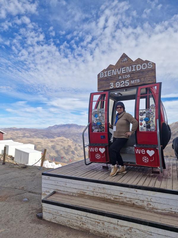 Valle Nevado, mirante a 3025 metros na caravana de maio de 2026