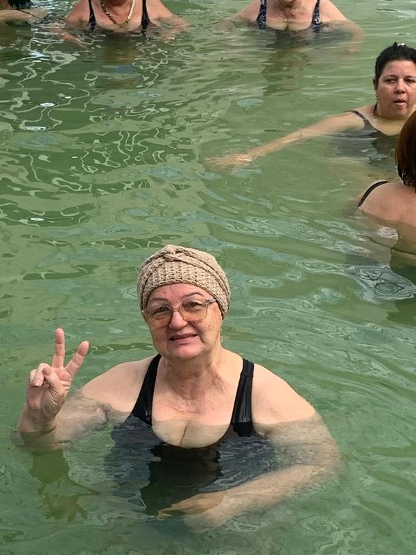 Resort Termas Romanas, banho de imersão nas águas termais em agosto
