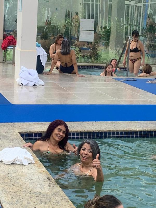 Resort Termas Romanas, banho nas piscinas termais em agosto de 2026