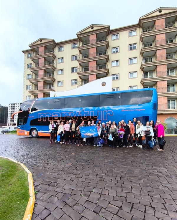Resort Termas Romanas, embarque no ônibus no dia do checkout