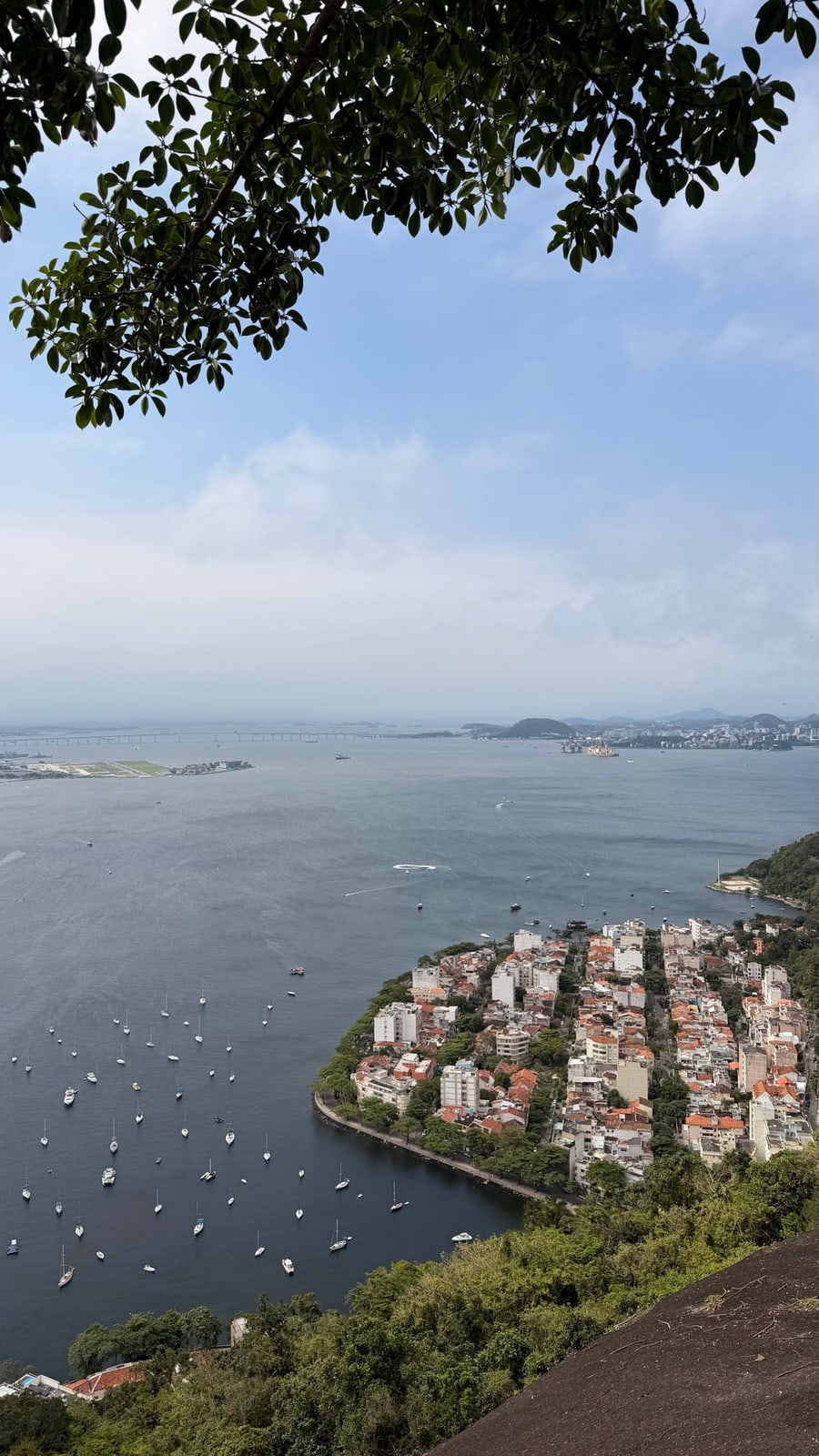Urca e Baía de Guanabara vistas do alto