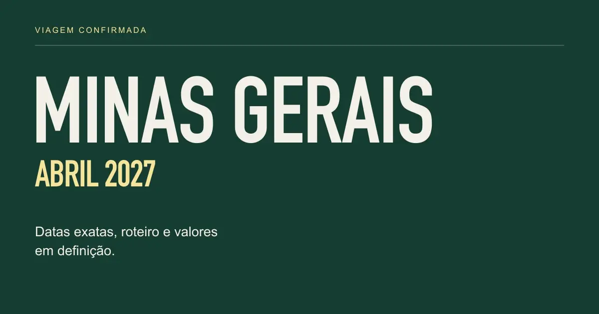 Minas Gerais confirmada para abril de 2027: acompanhe as novidades